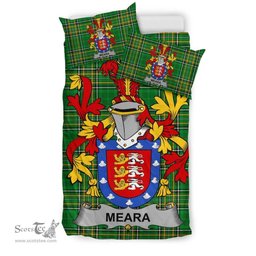 Irish Meara or O'Mara Coat of Arms Family Crest Ireland Bedding Set Irish National Tartan Irish County Bedding Set Duvet Covers