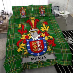 Irish Meara or O'Mara Coat of Arms Family Crest Ireland Bedding Set Irish National Tartan Irish County Bedding Set Duvet Covers
