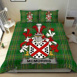Irish McMorris or McMoresh Coat of Arms Family Crest Ireland Bedding Set Irish National Tartan Irish County Bedding Set Duvet Covers