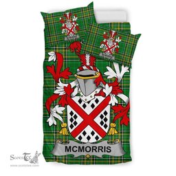Irish McMorris or McMoresh Coat of Arms Family Crest Ireland Bedding Set Irish National Tartan Irish County Bedding Set Duvet Covers