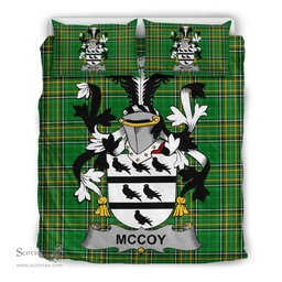 Irish McCoy Coat of Arms Family Crest Ireland Bedding Set Irish National Tartan Irish County Bedding Set Duvet Covers