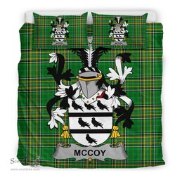 Irish McCoy Coat of Arms Family Crest Ireland Bedding Set Irish National Tartan Irish County Bedding Set Duvet Covers