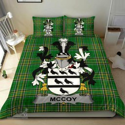 Irish McCoy Coat of Arms Family Crest Ireland Bedding Set Irish National Tartan Irish County Bedding Set Duvet Covers