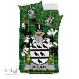 Irish McCoy Coat of Arms Family Crest Ireland Bedding Set Irish National Tartan Irish County Bedding Set Duvet Covers