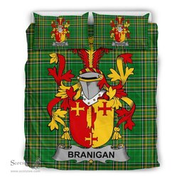 Irish Branigan or O'Branagan Coat of Arms Family Crest Ireland Bedding Set Irish National Tartan Irish County Bedding Set Duvet Covers