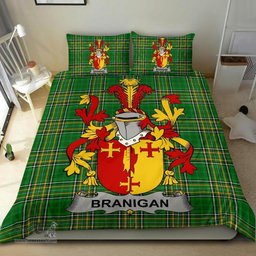 Irish Branigan or O'Branagan Coat of Arms Family Crest Ireland Bedding Set Irish National Tartan Irish County Bedding Set Duvet Covers