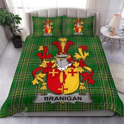Irish Branigan or O'Branagan Coat of Arms Family Crest Ireland Bedding Set Irish National Tartan Irish County Bedding Set Duvet Covers