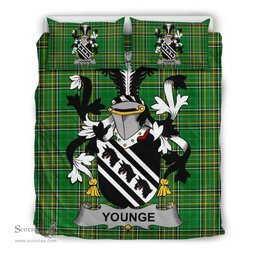 Irish Younge Coat of Arms Family Crest Ireland Bedding Set Irish National Tartan Irish County Bedding Set Duvet Covers