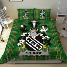 Irish Younge Coat of Arms Family Crest Ireland Bedding Set Irish National Tartan Irish County Bedding Set Duvet Covers