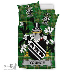 Irish Younge Coat of Arms Family Crest Ireland Bedding Set Irish National Tartan Irish County Bedding Set Duvet Covers