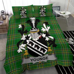 Irish Younge Coat of Arms Family Crest Ireland Bedding Set Irish National Tartan Irish County Bedding Set Duvet Covers