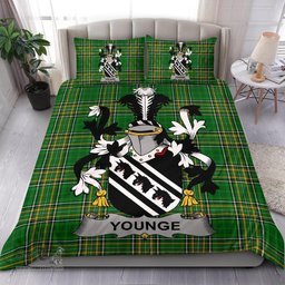 Irish Younge Coat of Arms Family Crest Ireland Bedding Set Irish National Tartan Irish County Bedding Set Duvet Covers