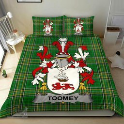 Irish Toomey or O'Twomey Coat of Arms Family Crest Ireland Bedding Set Irish National Tartan Irish County Bedding Set Duvet Covers