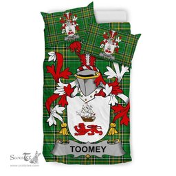 Irish Toomey or O'Twomey Coat of Arms Family Crest Ireland Bedding Set Irish National Tartan Irish County Bedding Set Duvet Covers