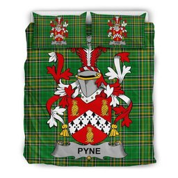 Irish Pyne Coat of Arms Family Crest Ireland Bedding Set Irish National Tartan Irish County Bedding Set Duvet Covers