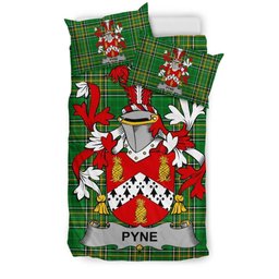 Irish Pyne Coat of Arms Family Crest Ireland Bedding Set Irish National Tartan Irish County Bedding Set Duvet Covers