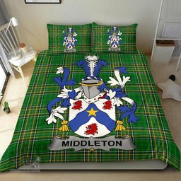 Irish Middleton Coat of Arms Family Crest Ireland Bedding Set Irish National Tartan Irish County Bedding Set Duvet Covers