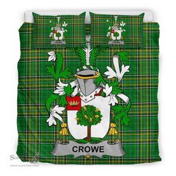 Irish Crowe or McEnchroe Coat of Arms Family Crest Ireland Bedding Set Irish National Tartan Irish County Bedding Set Duvet Covers