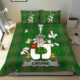 Irish Crowe or McEnchroe Coat of Arms Family Crest Ireland Bedding Set Irish National Tartan Irish County Bedding Set Duvet Covers