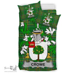 Irish Crowe or McEnchroe Coat of Arms Family Crest Ireland Bedding Set Irish National Tartan Irish County Bedding Set Duvet Covers