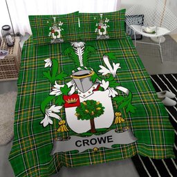 Irish Crowe or McEnchroe Coat of Arms Family Crest Ireland Bedding Set Irish National Tartan Irish County Bedding Set Duvet Covers