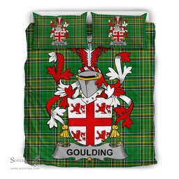 Irish Goulding or O'Goillin Coat of Arms Family Crest Ireland Bedding Set Irish National Tartan Irish County Bedding Set Duvet Covers