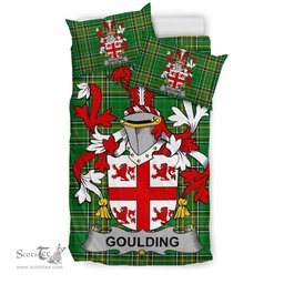 Irish Goulding or O'Goillin Coat of Arms Family Crest Ireland Bedding Set Irish National Tartan Irish County Bedding Set Duvet Covers