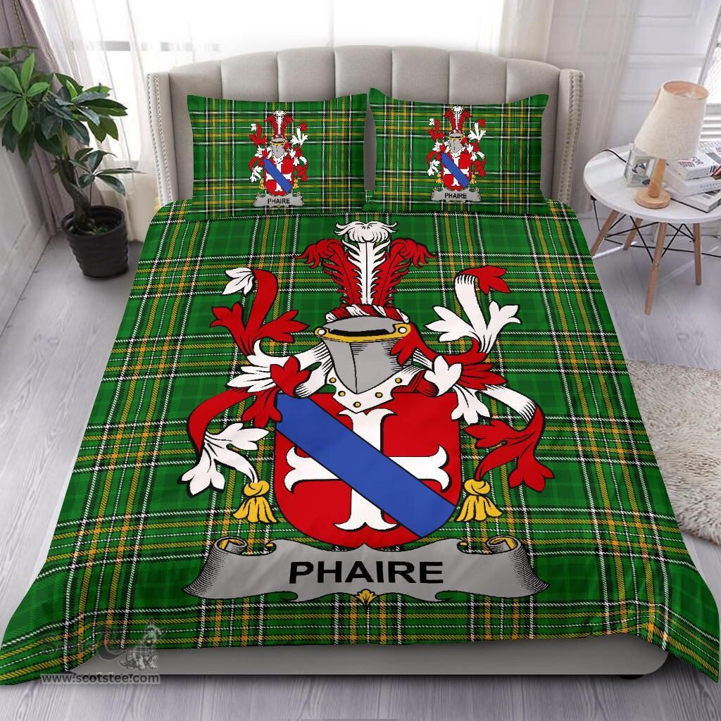 Irish Phaire Coat of Arms Family Crest Ireland Bedding Set Irish National Tartan Irish County Bedding Set Duvet Covers