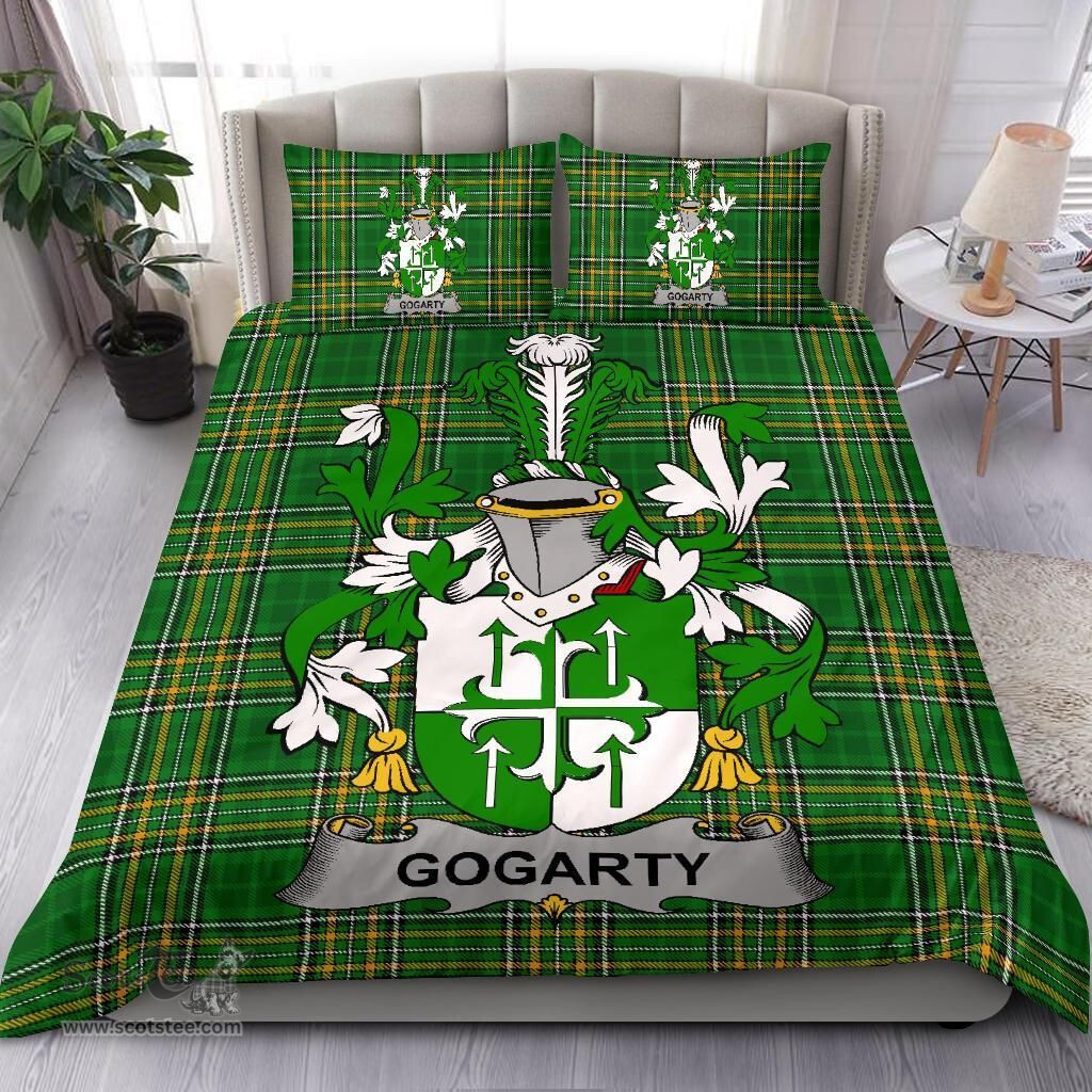 Irish Gogarty Coat of Arms Family Crest Ireland Bedding Set Irish National Tartan Irish County Bedding Set Duvet Covers