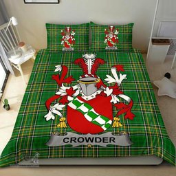 Irish Crowder Coat of Arms Family Crest Ireland Bedding Set Irish National Tartan Irish County Bedding Set Duvet Covers