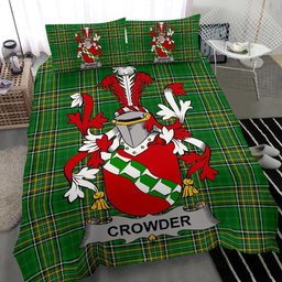 Irish Crowder Coat of Arms Family Crest Ireland Bedding Set Irish National Tartan Irish County Bedding Set Duvet Covers