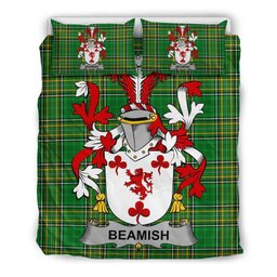 Irish Beamish Coat of Arms Family Crest Ireland Bedding Set Irish National Tartan Irish County Bedding Set Duvet Covers