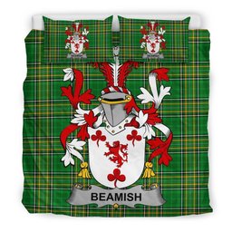 Irish Beamish Coat of Arms Family Crest Ireland Bedding Set Irish National Tartan Irish County Bedding Set Duvet Covers