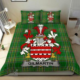 Irish Gilmartin or Kilmartin Coat of Arms Family Crest Ireland Bedding Set Irish National Tartan Irish County Bedding Set Duvet Covers