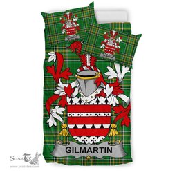 Irish Gilmartin or Kilmartin Coat of Arms Family Crest Ireland Bedding Set Irish National Tartan Irish County Bedding Set Duvet Covers