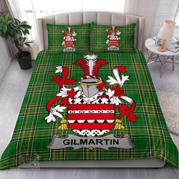 Irish Gilmartin or Kilmartin Coat of Arms Family Crest Ireland Bedding Set Irish National Tartan Irish County Bedding Set Duvet Covers