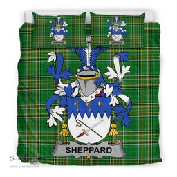 Irish Sheppard Coat of Arms Family Crest Ireland Bedding Set Irish National Tartan Irish County Bedding Set Duvet Covers