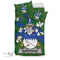Irish Sheppard Coat of Arms Family Crest Ireland Bedding Set Irish National Tartan Irish County Bedding Set Duvet Covers