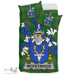 Irish McFetridge Coat of Arms Family Crest Ireland Bedding Set Irish National Tartan Irish County Bedding Set Duvet Covers