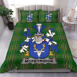 Irish McFetridge Coat of Arms Family Crest Ireland Bedding Set Irish National Tartan Irish County Bedding Set Duvet Covers