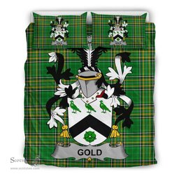 Irish Gold Coat of Arms Family Crest Ireland Bedding Set Irish National Tartan Irish County Bedding Set Duvet Covers