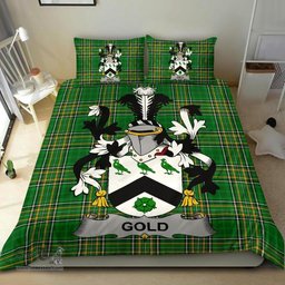 Irish Gold Coat of Arms Family Crest Ireland Bedding Set Irish National Tartan Irish County Bedding Set Duvet Covers