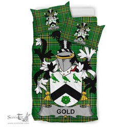Irish Gold Coat of Arms Family Crest Ireland Bedding Set Irish National Tartan Irish County Bedding Set Duvet Covers