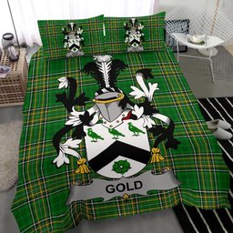 Irish Gold Coat of Arms Family Crest Ireland Bedding Set Irish National Tartan Irish County Bedding Set Duvet Covers