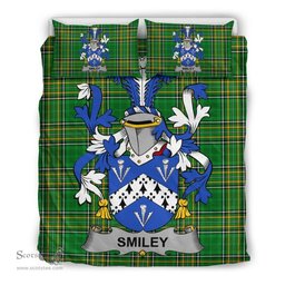 Irish Smiley or Smyly Coat of Arms Family Crest Ireland Bedding Set Irish National Tartan Irish County Bedding Set Duvet Covers