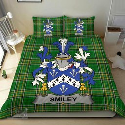 Irish Smiley or Smyly Coat of Arms Family Crest Ireland Bedding Set Irish National Tartan Irish County Bedding Set Duvet Covers