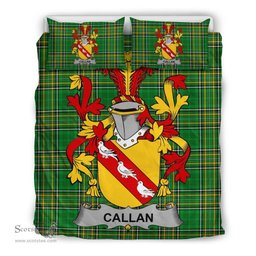 Irish Callan or O'Callan Coat of Arms Family Crest Ireland Bedding Set Irish National Tartan Irish County Bedding Set Duvet Covers