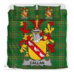 Irish Callan or O'Callan Coat of Arms Family Crest Ireland Bedding Set Irish National Tartan Irish County Bedding Set Duvet Covers
