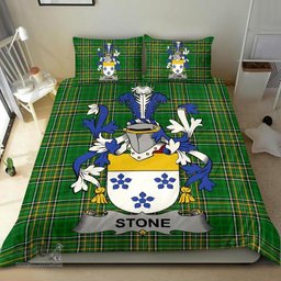 Irish Stone Coat of Arms Family Crest Ireland Bedding Set Irish National Tartan Irish County Bedding Set Duvet Covers