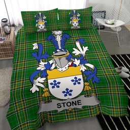 Irish Stone Coat of Arms Family Crest Ireland Bedding Set Irish National Tartan Irish County Bedding Set Duvet Covers